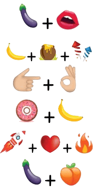 Emojis die mit Sex zu tun haben